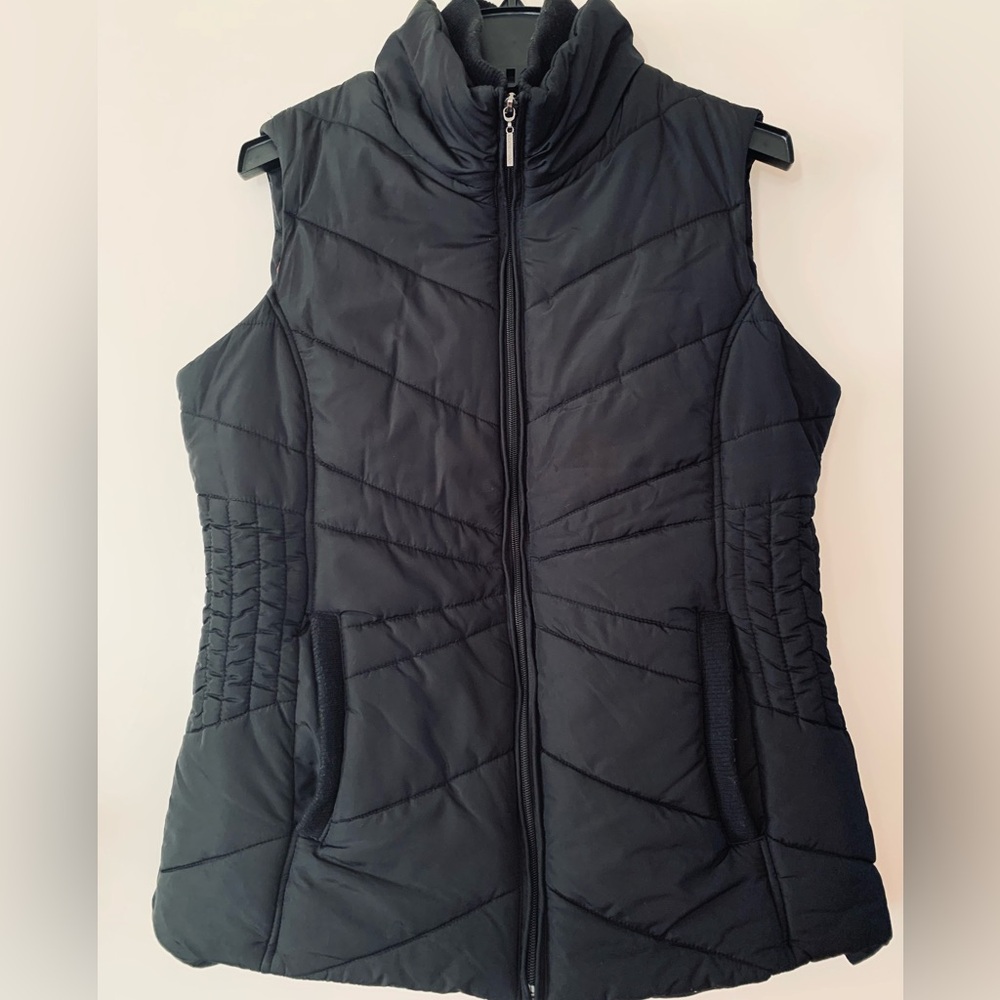 Weatherproof Women's Black Quilted Puffer Vest Size L EUC